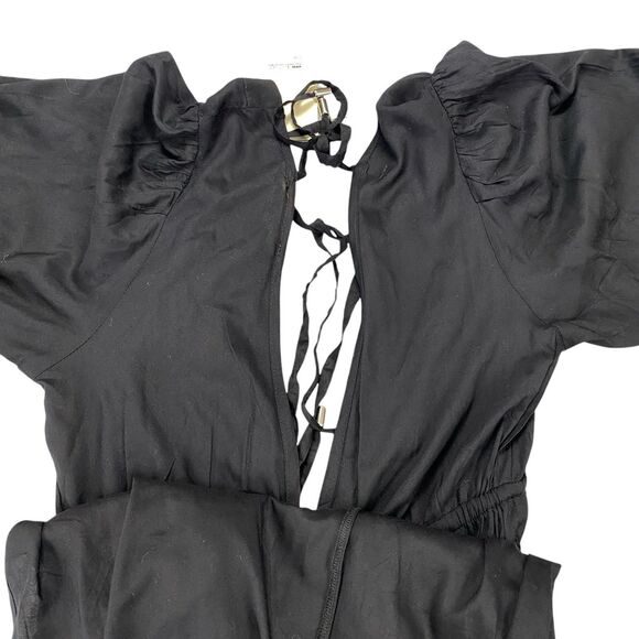 Elan Deep Black V-Neck Cover-Up Maxi Dress Women Size Small MSRP: $74 - Picture 4 of 16